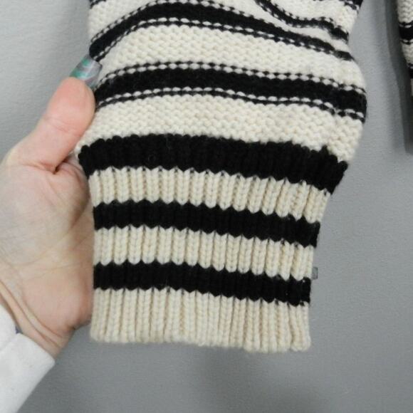 J.Crew Striped‎ Mockneck Sweater Size XL Jewel Rhinestone Twee Glam Preppy Heavy - Picture 10 of 11